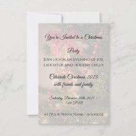 Christmas Party Invitation Personalize Dankeskarte