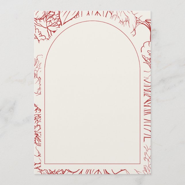 Christmas party invitation, red intricate frame einladung (Vorderseite)