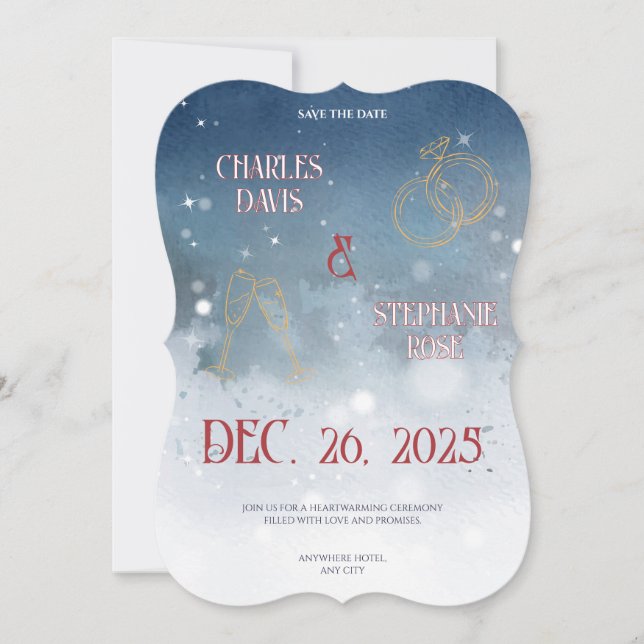 Christmas Party Invitation, Wedding Invitations (Devant)