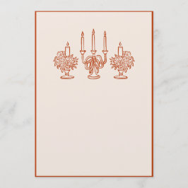 Christmas party invitation with red candle holders einladung