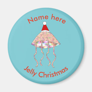 Christmas Party Jellyfish Custom Magnet