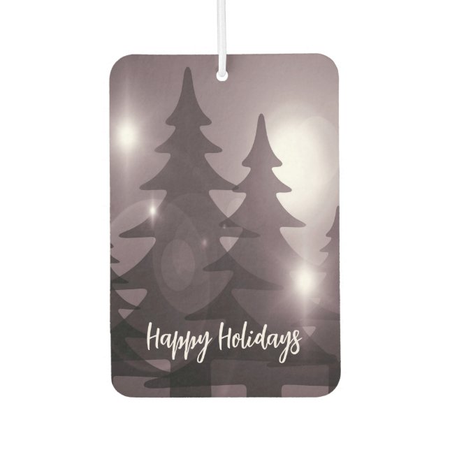 Christmas Party Pink Trees Holiday Winter Elegant Autolufterfrischer (Vorderseite)