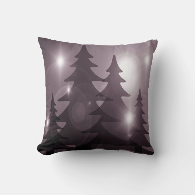Christmas Party Pink Trees Holiday Winter Elegant Kissen (Vorderseite)