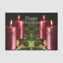 Christmas Party Red Candles Winter Holidays Seidenpapier