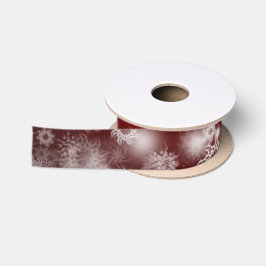 Christmas Party Red Reindeer Winter Holidays Satinband