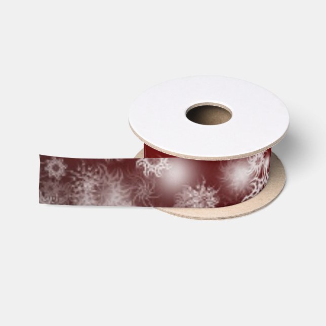 Christmas Party Red Reindeer Winter Holidays Satinband (Spule)