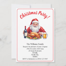 Christmas Party Santa Claus Design Xmas Einladung