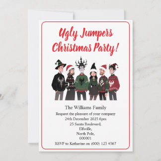Christmas Party Ugly Jumper Xmas Einladung