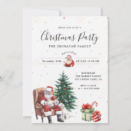 Christmas Party Winter Botanical Einladung