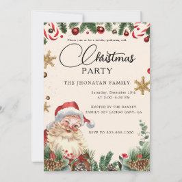 Christmas Party Winter Botanical Einladung