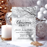 CHRISTMAS PARTY Winter Wonderland Snow 3"x5" Einladung<br><div class="desc">GRÖSSE: 3x5" - Andere Größen erhältlich Personalisiert Moderne Winter Wonderland Weihnachtsfeiern Party Einladungen in Schwarzweiß. Hintergrund in bunten Lichtern und Schnee, Schneeflocken und Baumzweig. Bearbeiten von Vorlagen - Fügen Sie einfach Ihren Text hinzu. Alle Texte können Schriftart, Farbe und Größe geändert werden. Ideal für Zuhause-Party, Office-Party, Party-Bash für das Abendessen...</div>