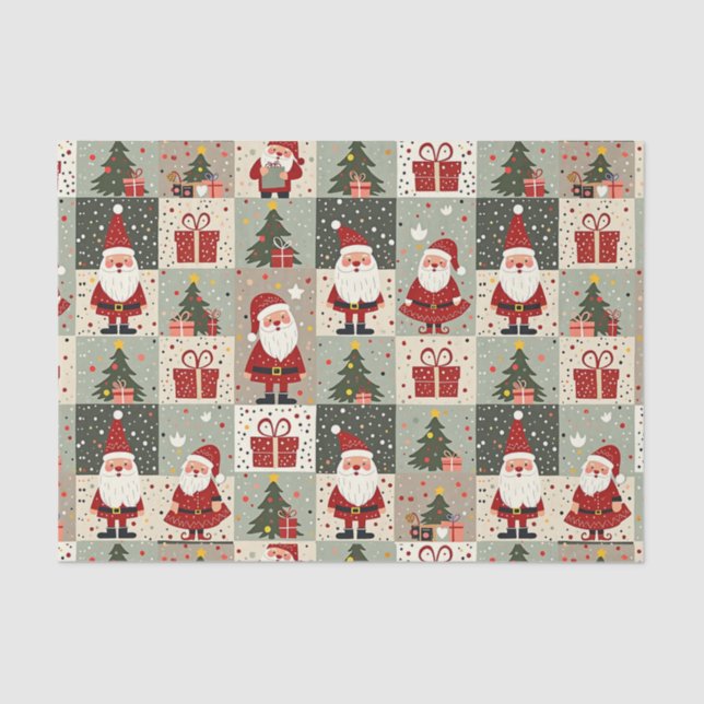 Christmas Patchwork Quilt Seidenpapier (Vorderseite)