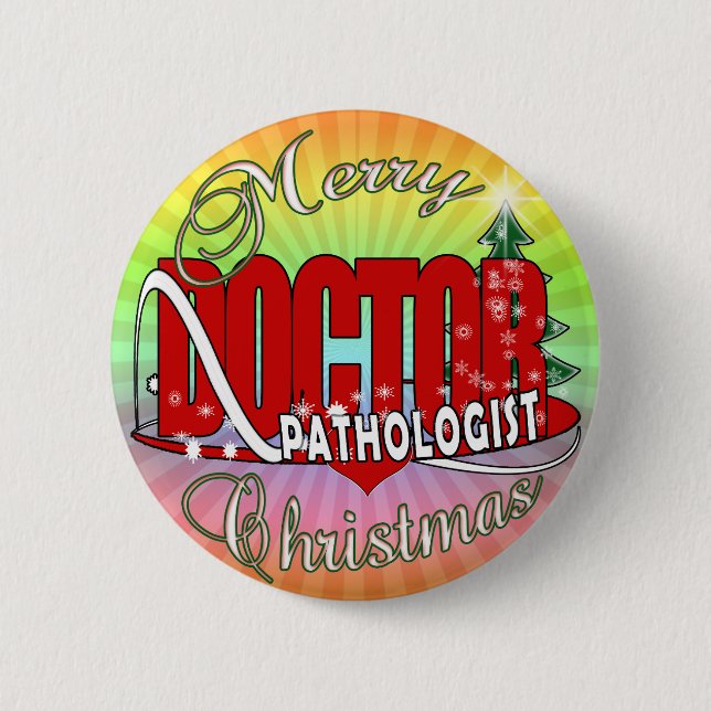 CHRISTMAS PATHOLOGISTISCHER ARZT BUTTON (Vorderseite)