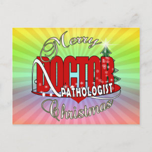 CHRISTMAS PATHOLOGISTISCHER ARZT FEIERTAGSPOSTKARTE