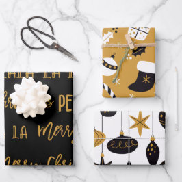 Christmas pattern set geschenkpapier set