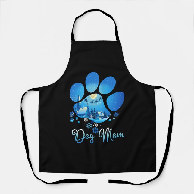 Christmas Paw Dog Mama Schürze (Vorderseite)
