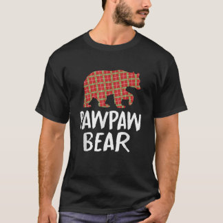 Christmas Pawpaw Bär Red Buffalo Kariert Xmas Fali T-Shirt