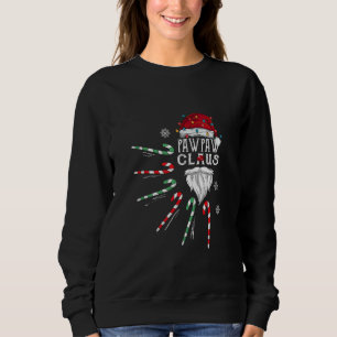 Christmas Pawpaw Claus Pawpaw Bart Candy Cane Spaß Sweatshirt