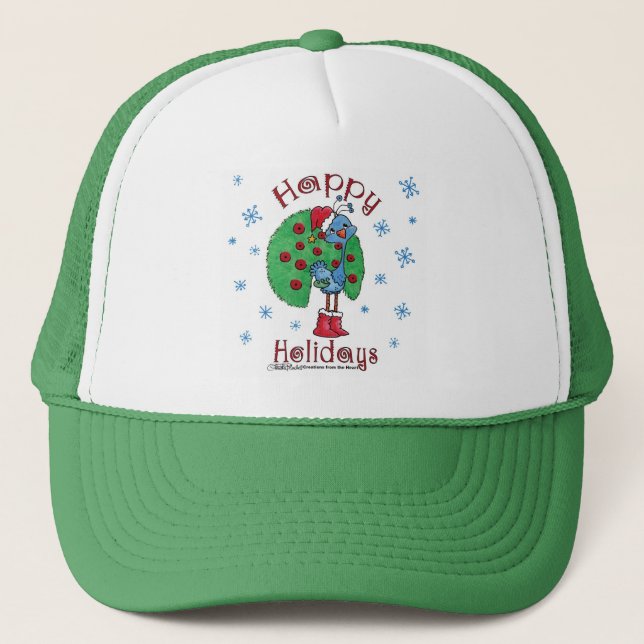 Christmas Peacock Truckerkappe (Vorderseite)