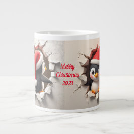 Christmas Penguin 3D Breakfast Jumbo-Tasse