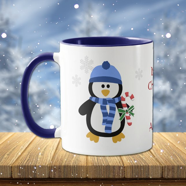 Christmas Penguin Blue Tasse (Von Creator hochgeladen)