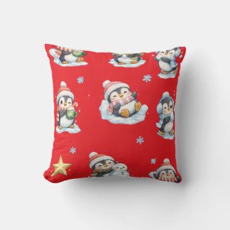 Christmas Penguin Pillow Kissen