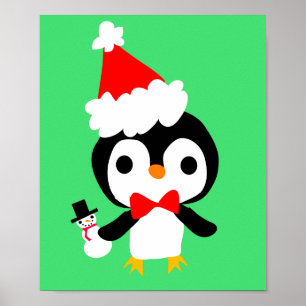Christmas Penguin Poster 2