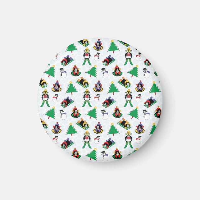 Christmas penguin skiing magnet (Vorne)