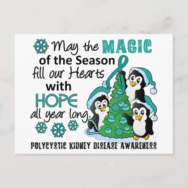 Christmas Penguins PKD Feiertagspostkarte (Vorderseite)