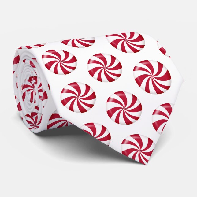 Christmas Peppermint Candies Krawatte (Gerollt)