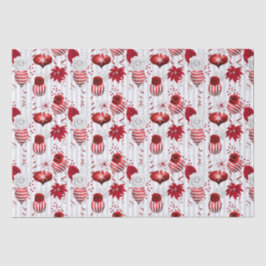 Christmas Peppermint | Candy Cane Ornament Floral Seidenpapier