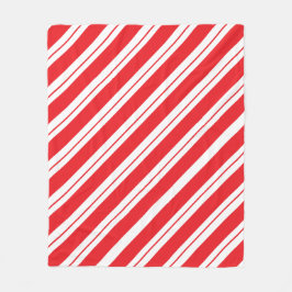 Christmas Peppermint Candy Stripes Fleecedecke