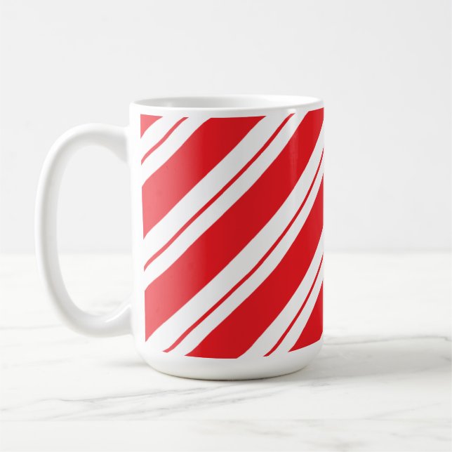Christmas Peppermint Candy Stripes Kaffeetasse (Links)
