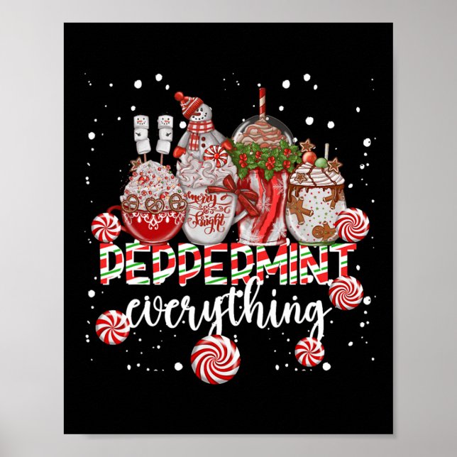 Christmas Peppermint Everything Coffee Chocolate M Poster (Vorne)