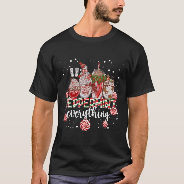 Christmas Peppermint Everything Coffee Chocolate M T-Shirt (Vorderseite)