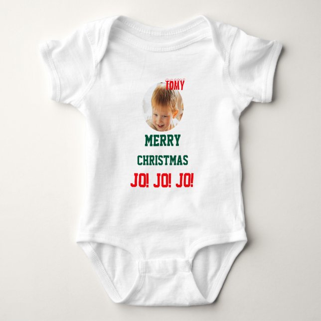 Christmas personalisiert Baby Jersey Bodysuit-Farb Baby Strampler (Vorderseite)