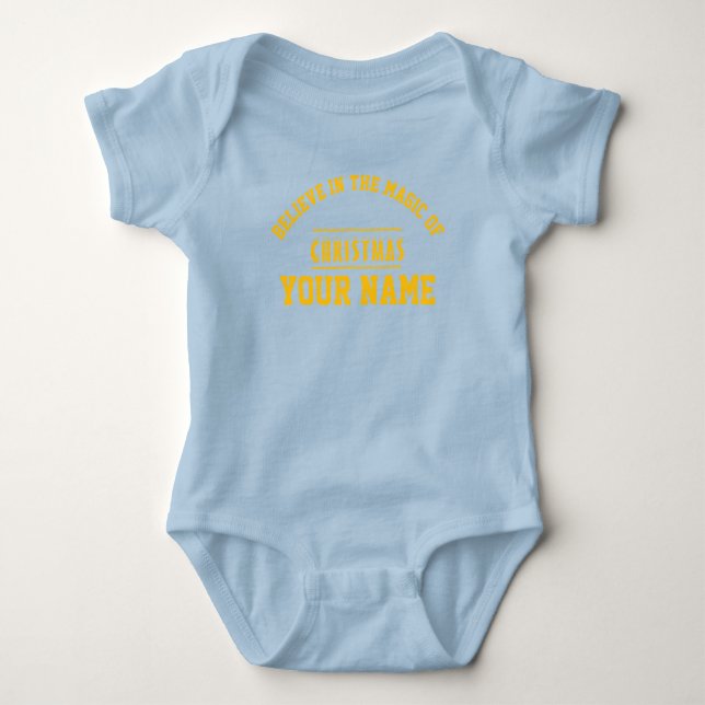 Christmas personalisiert Baby Jersey Bodysuit-Farb Baby Strampler (Vorderseite)
