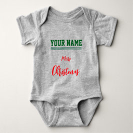 Christmas personalisiert Baby Jersey Bodysuit-Farb Baby Strampler
