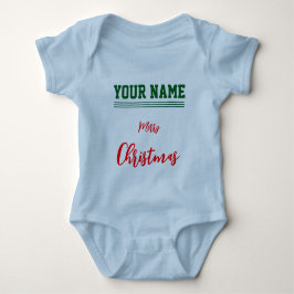 Christmas personalisiert Baby Jersey Bodysuit-Farb Baby Strampler