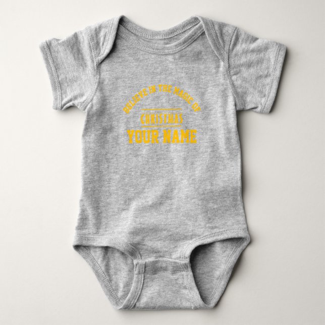 Christmas personalisiert Baby Jersey Bodysuit-Farb Baby Strampler (Vorderseite)