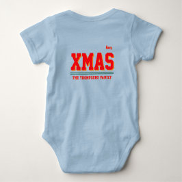 Christmas personalisiert Baby Jersey Bodysuit-Farb Strampler