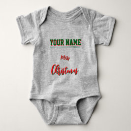 Christmas personalisiert Baby Jersey Bodysuit-Farb Strampler