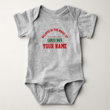 Christmas personalisiert Baby Jersey Bodysuit-Farb
