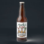 Christmas Personalisiert Reinbeer Bierflaschenetikett<br><div class="desc">Ein Personalisiertes Weihnachtslabel</div>