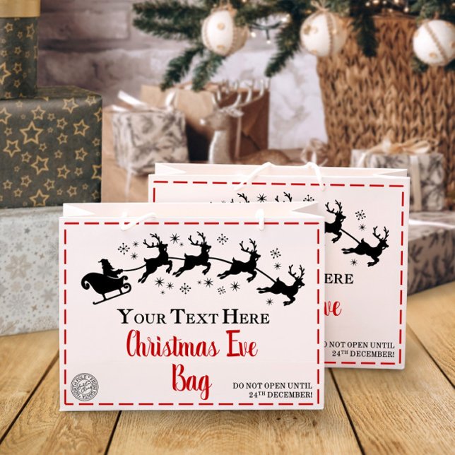 Christmas | Personalisierte Weihnachtsfeiertage Große Geschenktüte (Von Creator hochgeladen)