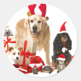 CHRISTMAS PETS STICKER