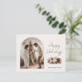 Christmas Photo Family | Custom Holiday Postcard Postkarte