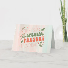 Christmas Photo Holiday Pregnancy Announcement  Karte