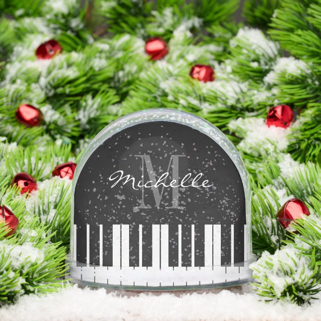 Christmas photo snow globe for piano player schneekugeln (Weihnachten)