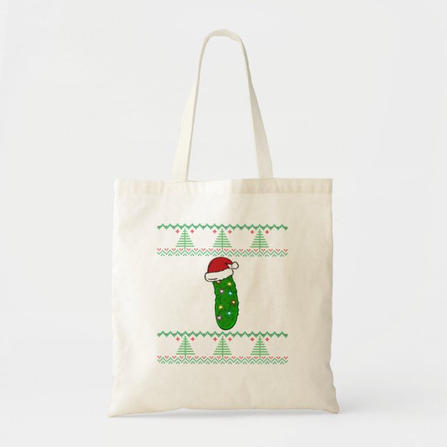 Christmas Pickle ~ Funny Ugly Tragetasche (Vorne)